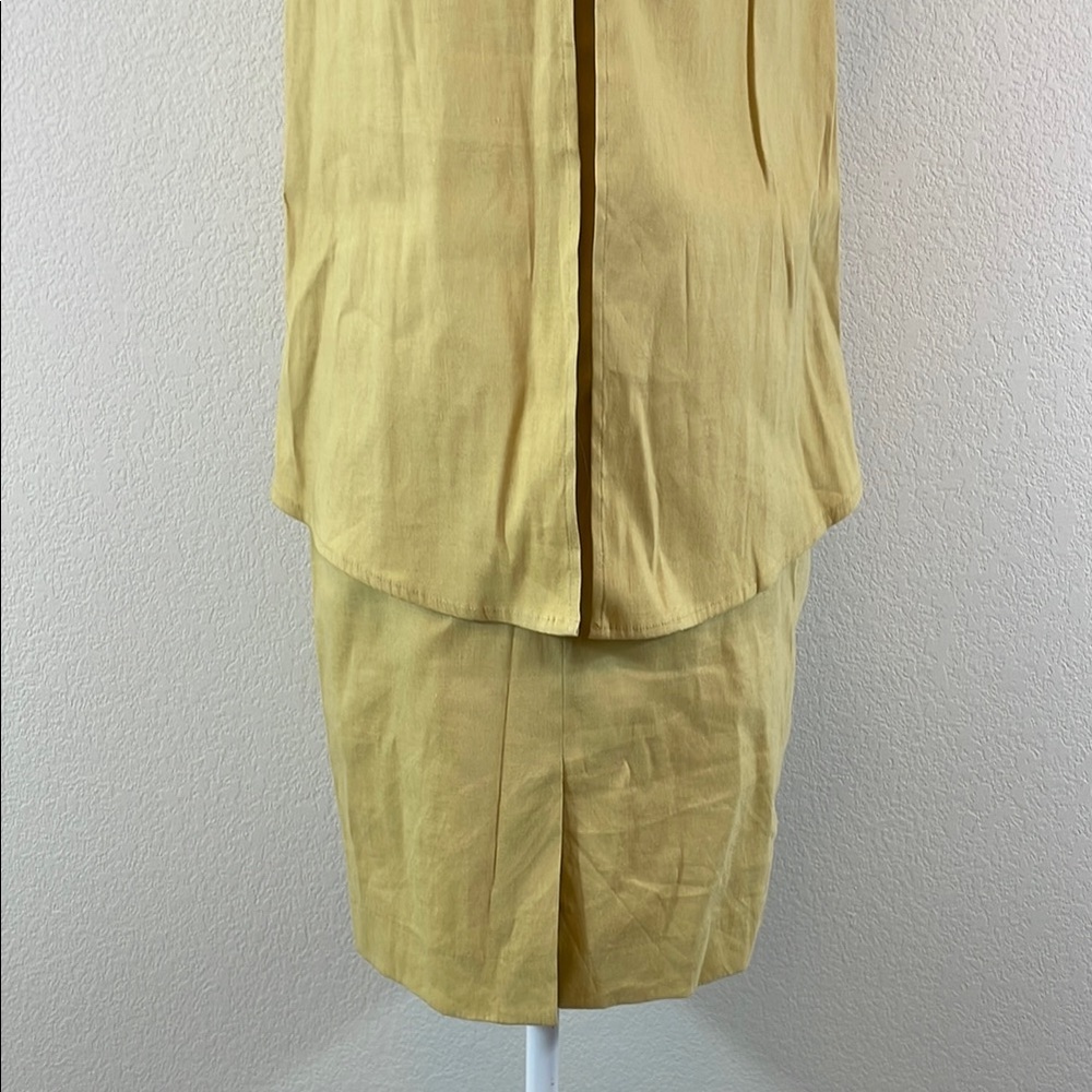 Antonio Melani Linen Yellow Sleeveless Dress size 0‎ - Picture 6 of 10